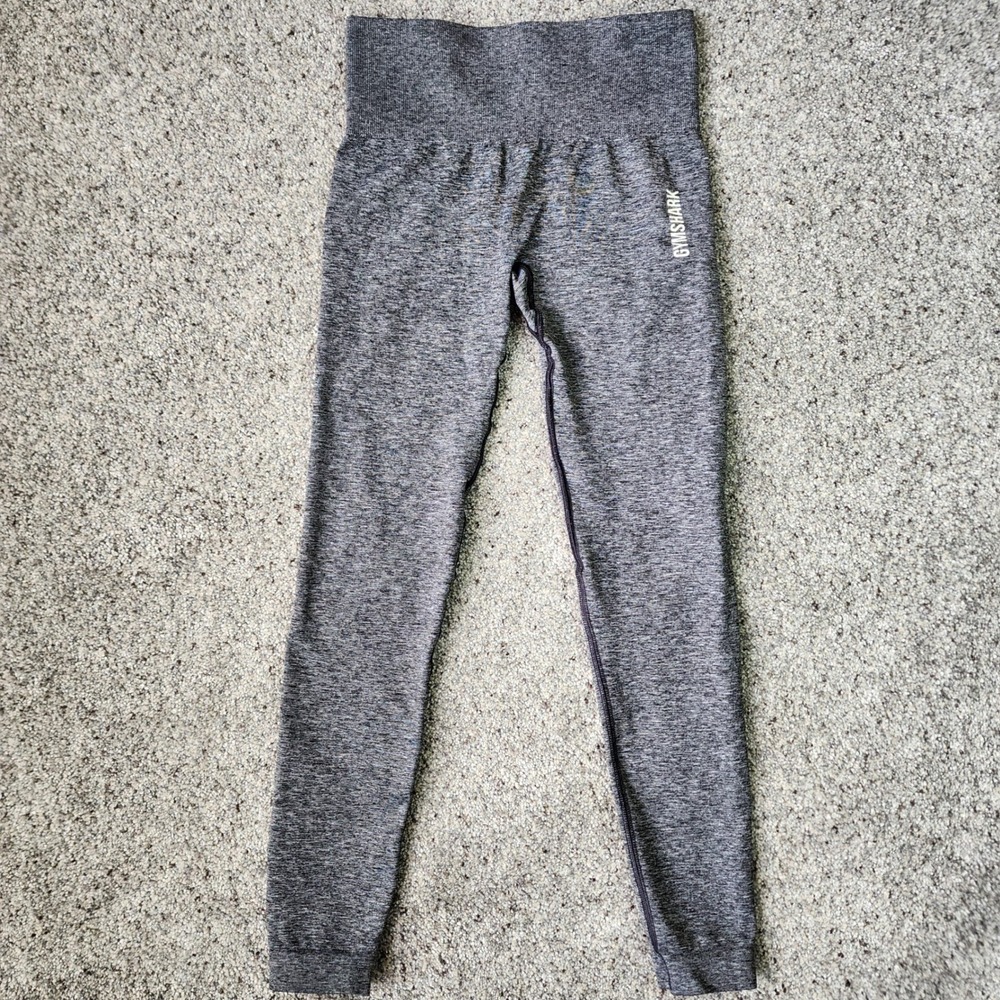 Gymshark Vital Seamless Leggings Womens Small Grey Marl High Waist Excellent